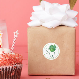 モダントロピカルステッカー ラウンドシール