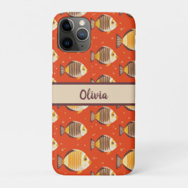 モダントロピカルフィッシュ柄 iPhone 11 PROケース