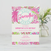 モダントロピカルプールパーティー 招待状 (スタンド正面)