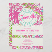 モダントロピカルプールパーティー 招待状 (正面/裏面)