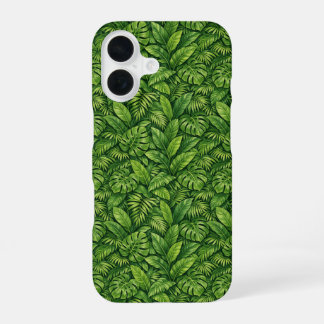 モダントロピカルリーフ シームレスパターン iPhone 16ケース