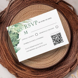 モダントロピカルRSVP ウェディング 出欠カード