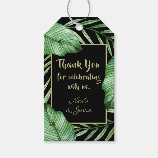 モダントロピッ結婚ク葉 ギフトタグ (正面)