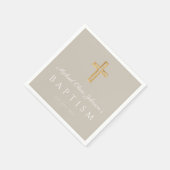 モダントープ宗教十字洗礼 スタンダードカクテルナプキン (角)