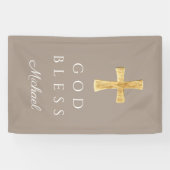 モダントープ宗教十字神祝福 横断幕 (横)