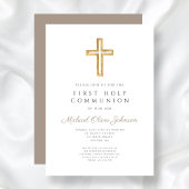 モダントープ・クロス宗教少年ファースト・コミュニオン 招待状
