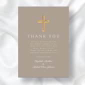 モダントープ・クロス・ボーイ・バプテスマ サンキューカード