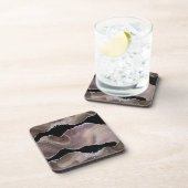 モダントープ&ブラックアガテシルバーグリッター コースター (右側)