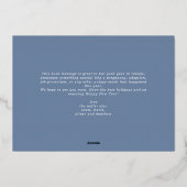 モダンドおもしろいットブルークリスマス金ゴールド 箔シーズンカード (裏面)