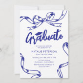 モダンドゥードルブルーボウ卒業パーティー 招待状 (正面)