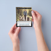 モダンドッグウォーカーペットシッター写真小規模企業 チラシ (手)