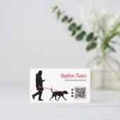 モダンドッグウォーカーペット着座犬歩くサービス 名刺 (スタンド正面)