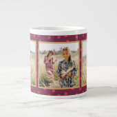 モダンドッツ スリーフォト ジャンボコーヒーマグカップ (正面)