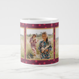 モダンドッツ スリーフォト ジャンボコーヒーマグカップ