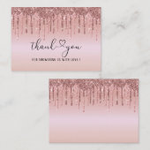 モダンドリップRoseGold赤ん感謝していだNo ノートカード (正面/裏面)