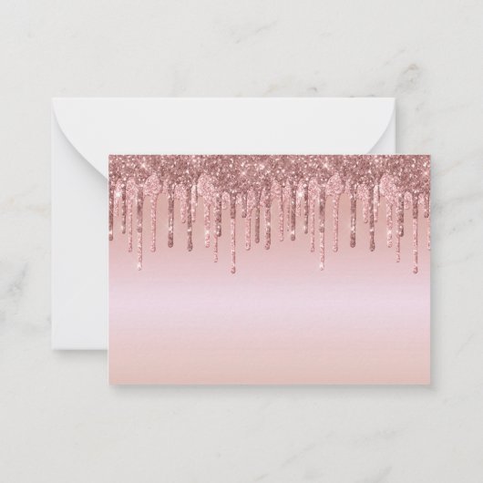 モダンドリップRoseGold赤ん感謝していだNo ノートカード (裏面)