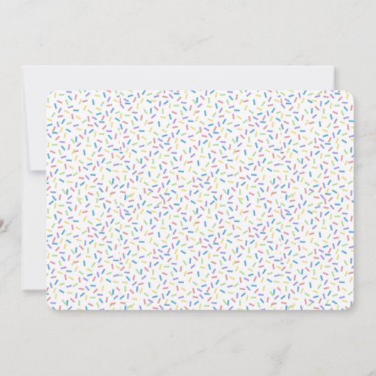 モダンドーナツ&おむつ赤ちゃんシャワー散水 招待状 (裏面)