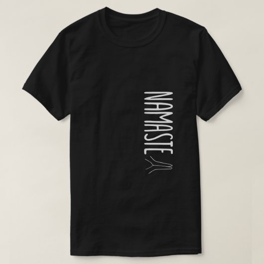 モダンナマステ白黒 Tシャツ (デザイン正面)