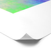 モダンナマステ瞑想ヨガカラフルウォーター色 ポスター (角)