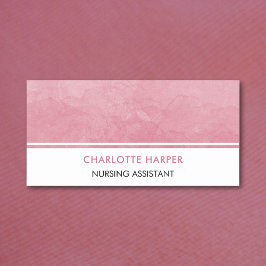 モダンナースエレガント水彩洗浄赤面ピンク 名札