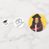 モダンナースカスタム写真卒業パーティー コンフェッティ (裏面)