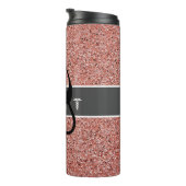 モダンナースピンクローズ金ゴールドグリッターパーソナライズされた タンブラー (回転右)