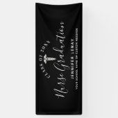 モダンナース卒業白黒医療名 横断幕 (縦)