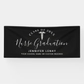 モダンナース卒業白黒医療名 横断幕 (横)