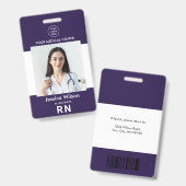 モダンナースID医療従事者スタッフバッジ バッジ (正面＆裏面)