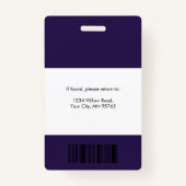 モダンナースID医療従事者スタッフバッジ バッジ (裏面)