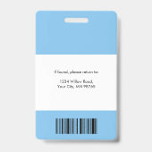 モダンナースID医療従事者スタッフブルーバッジ バッジ (裏面)