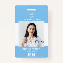 モダンナースID医療従事者スタッフブルーバッジ