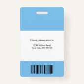 モダンナースID医療従事者スタッフブルーバッジ バッジ (裏面)