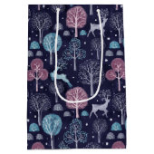 モダンニットフォレストディアー ミディアムペーパーバッグ (裏面)