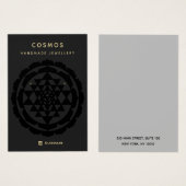 モダンニューエイジブラックイヤリングジュエリー表示カード (正面&裏面)