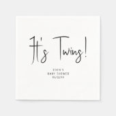 モダンニュートラルシンプル双子だ!シャワーナプキン スタンダードカクテルナプキン (正面)