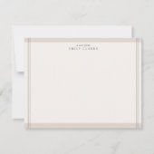 モダンニュートラ縁どルパーソナライズされたノートカード 招待状 (正面)