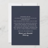モダンネイビースタンプ卒業式のご案内 招待状 (裏面)