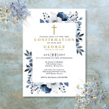 モダンネイビーブルー ボタニカル フラワー 確認