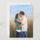 モダンネイビー スワール セーブ・ザ・デート フォト アナウンスメント (裏面)