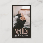 モダンネイリストネイルサロン写真 名刺 (正面)