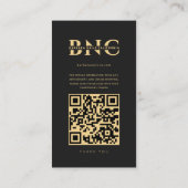 モダンネイリストブラック金ゴールドインスタグラム 名刺 (裏面)