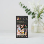 モダンネイリストブラック金ゴールドインスタグラム 名刺 (スタンド正面)