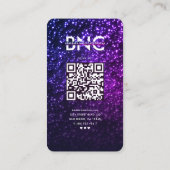 モダンネイルアーティストインスタグラムパープルピンクグリッター 名刺 (裏面)