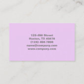 モダンネイルアーティストエレガントネイルサロンマニキュリスト 名刺 (裏面)