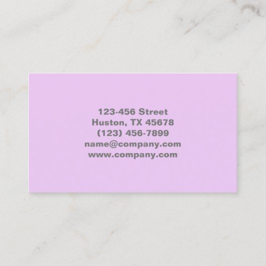 モダンネイルアーティストエレガントネイルサロンマニキュリスト 名刺 (裏面)