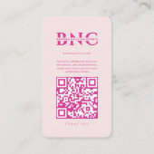 モダンネイルアーティストテック美学ピンクインスタグラム 名刺 (裏面)