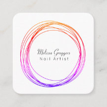 モダンネイルアーティストフェイク金ゴールド循環手描き