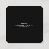 モダンネイルアーティストフェイク金ゴールド循環手描き スクエア名刺 (裏面)