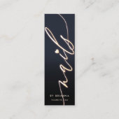 モダンネイルアーティストマニキュア専門爪、 ネイルサロン スキニー名刺 (正面)